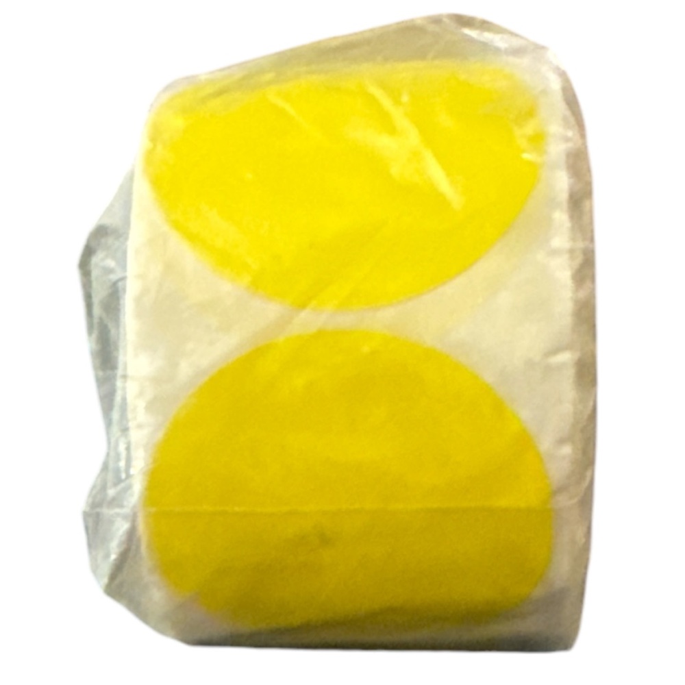 Blank round yellow sticker labels for printing